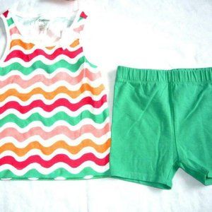 Gymboree set outfit‎  Hop 'n' Roll Bow Wave Print T